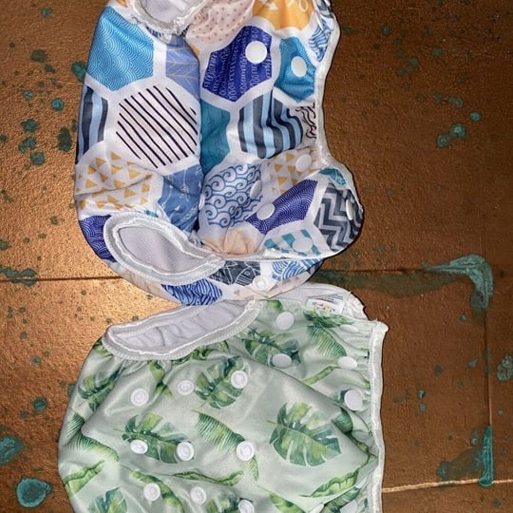 Baby Swim Diapers (Set of Two) - Universal Size From N to 5. 100% Polyester
